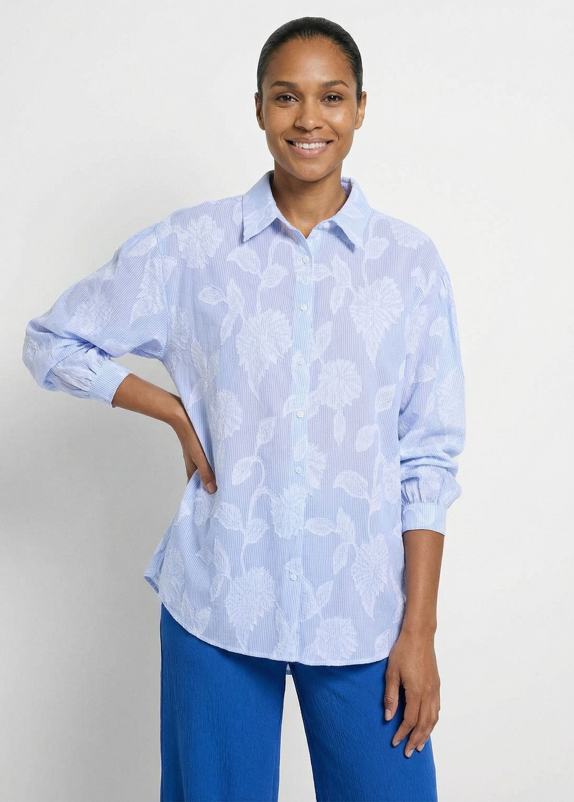 Chemisier_long_coton_rayures_et_jacquard_Bleu_et_blanc_FA1_slim