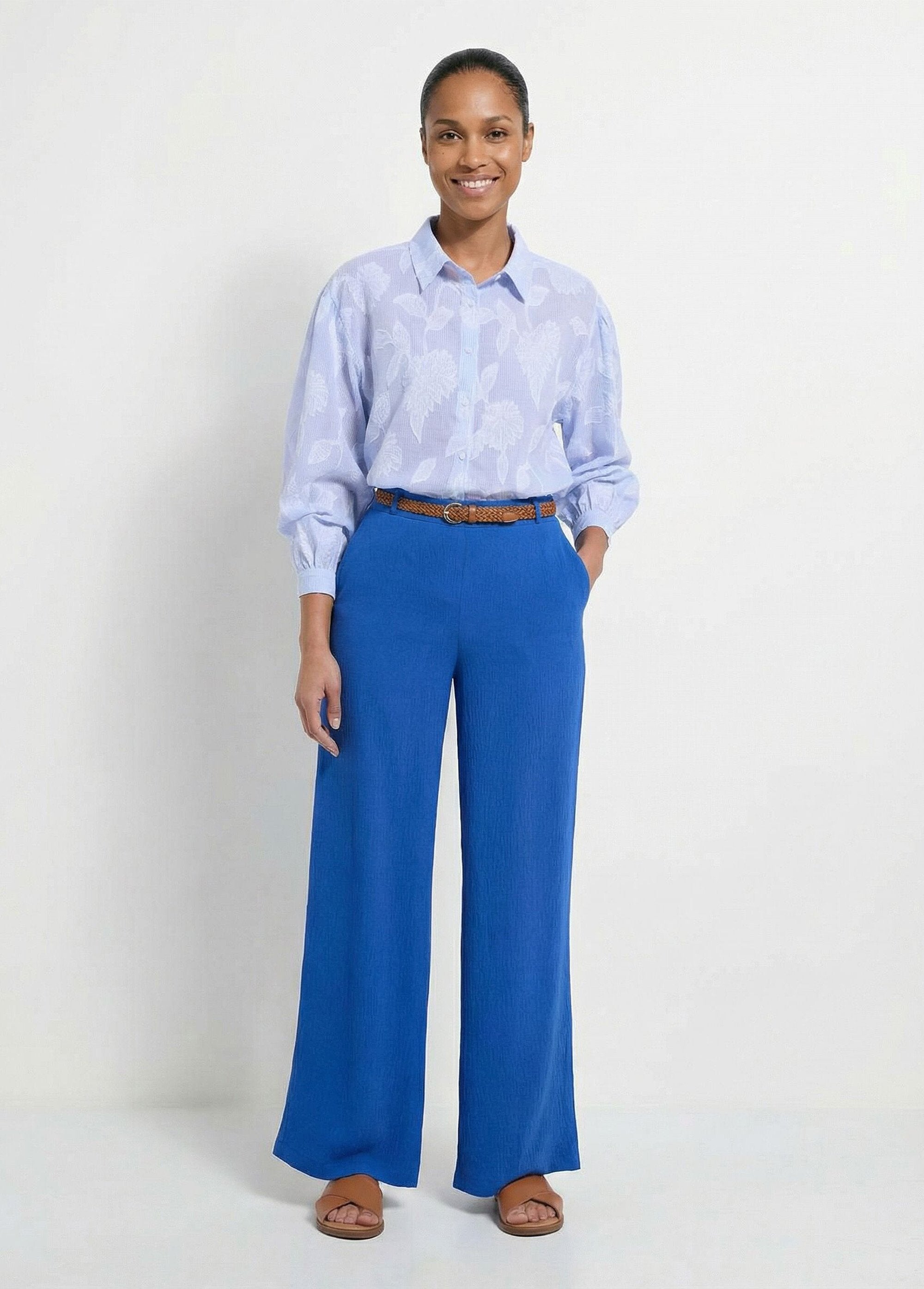 Chemisier_long_coton_rayures_et_jacquard_Bleu_et_blanc_SF1_slim