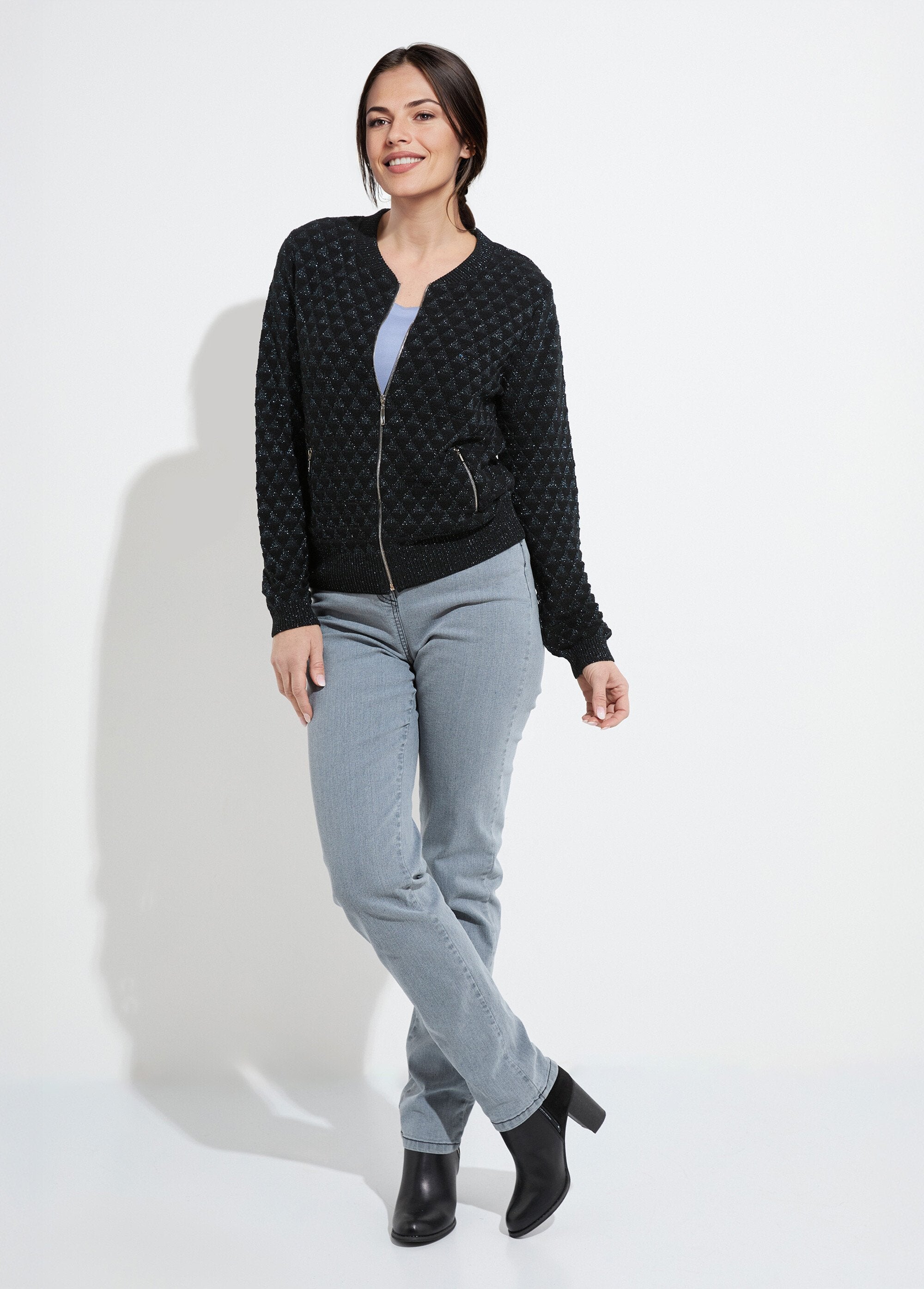 Zip-up_bomber-style_vest_with_shiny_knit_Black_SF1_slim