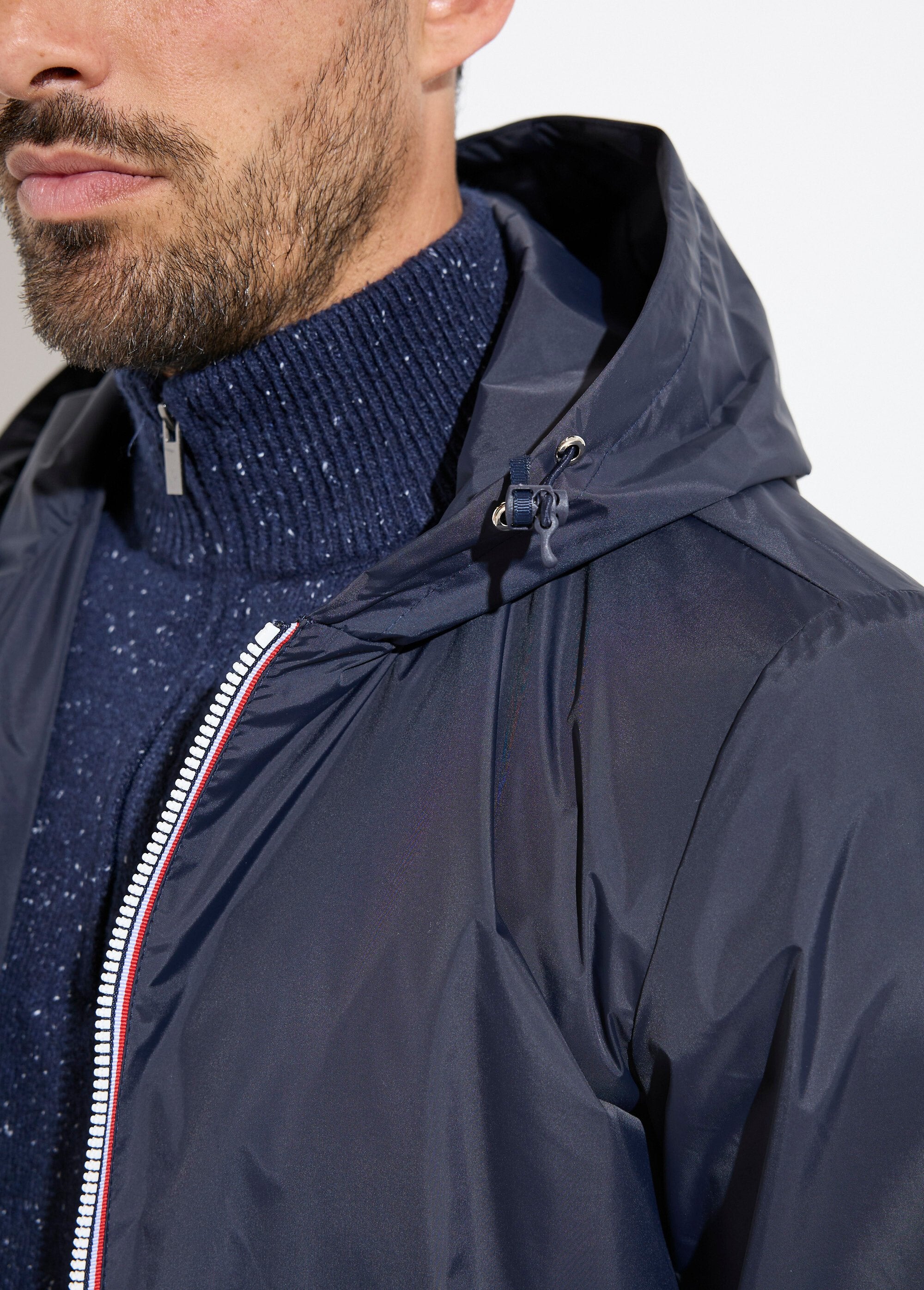 Trendy_long_water-repellent_parka_Marine_DE1_slim