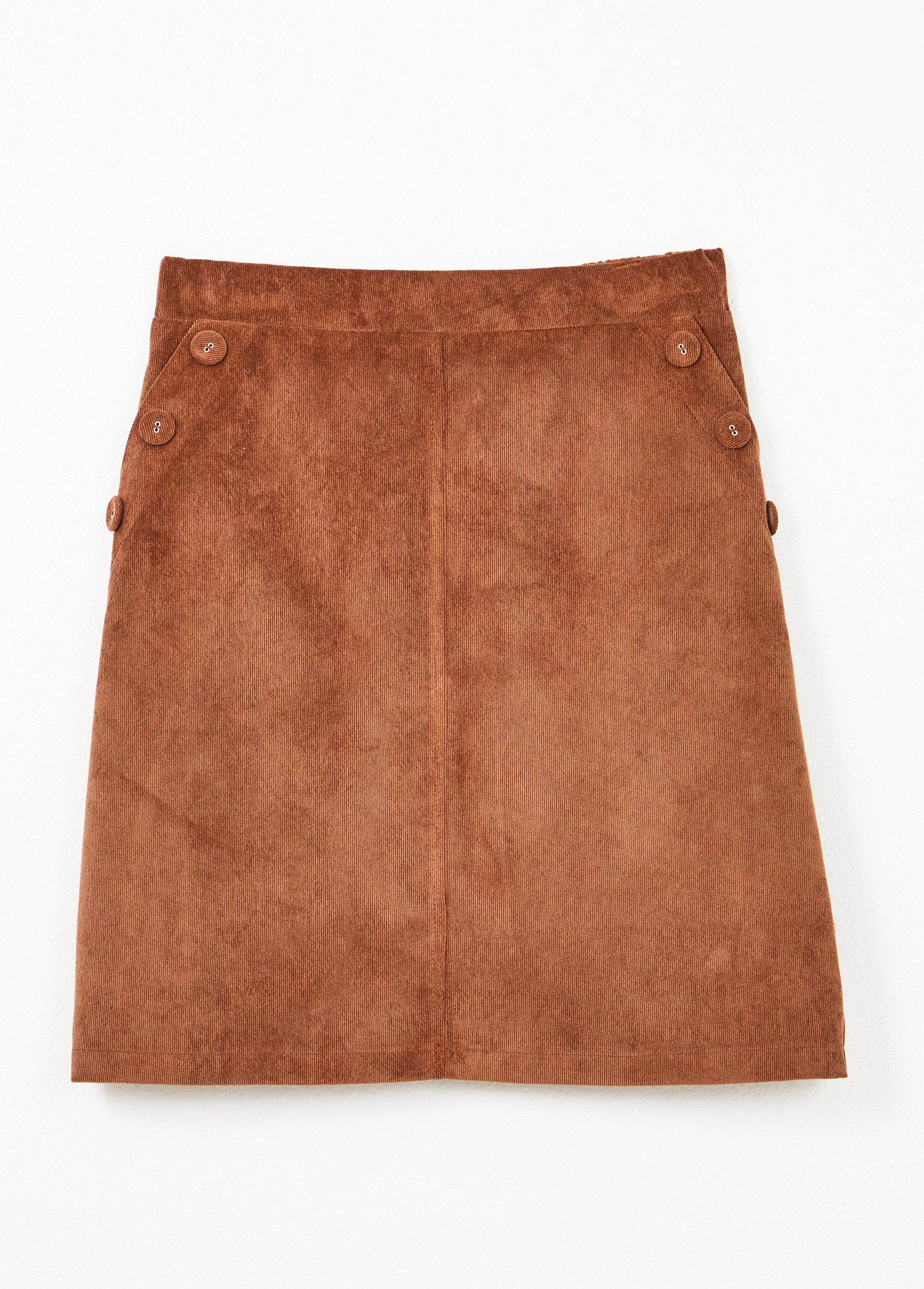 Short,_straight_corduroy_skirt_with_a_semi-elasticated_waistband_Brown_AP1_slim