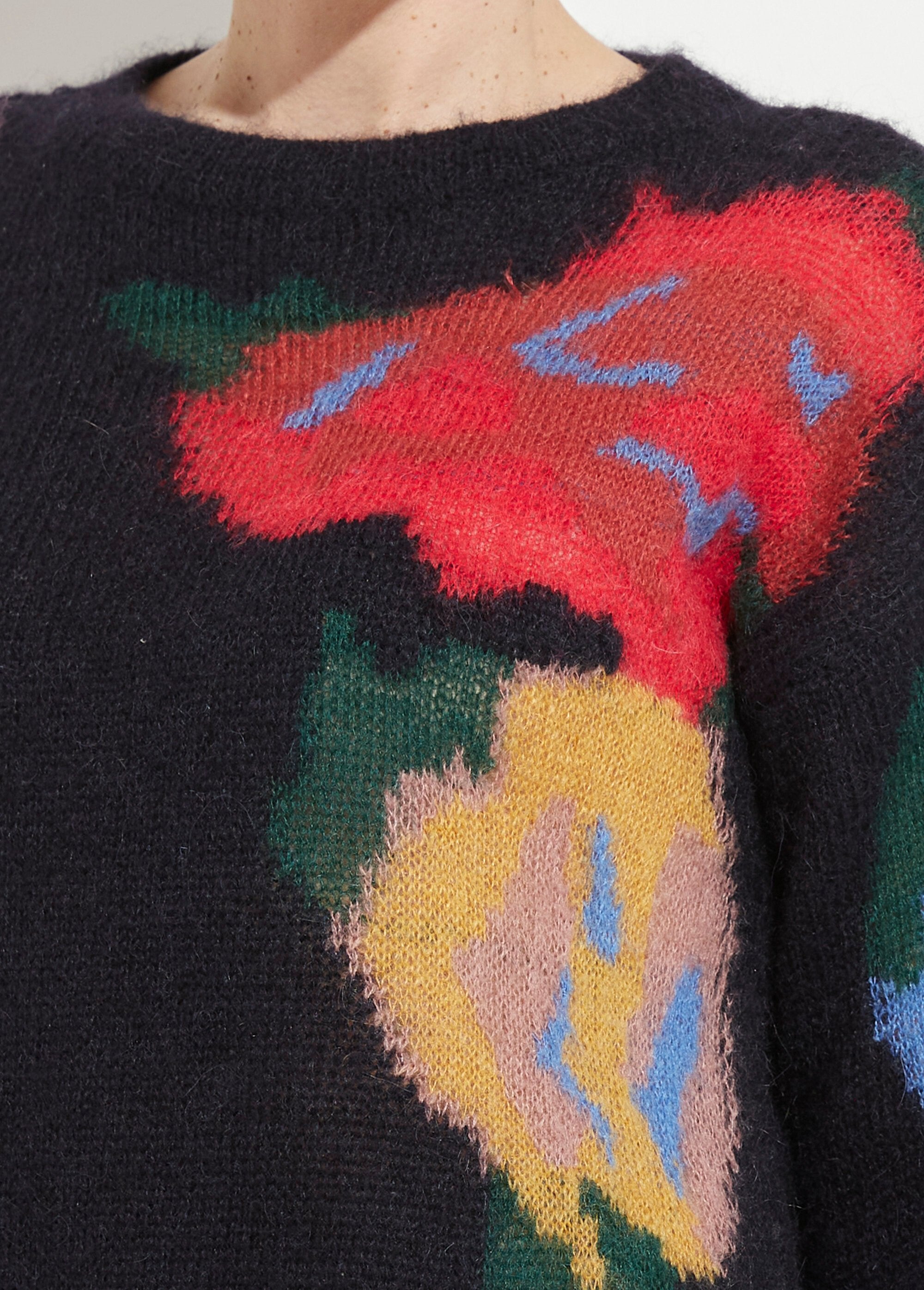 Round_neck_sweater_with_floral_jacquard_mohair_Navy_and_terracotta_DE1_slim