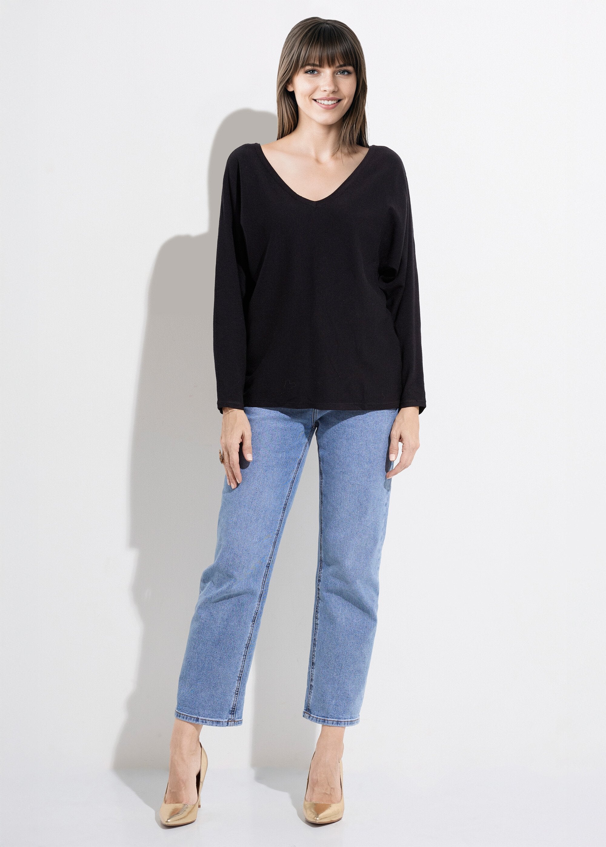 Pull_col_V_maille_fine_éco-responsable_Noir_SF1_slim