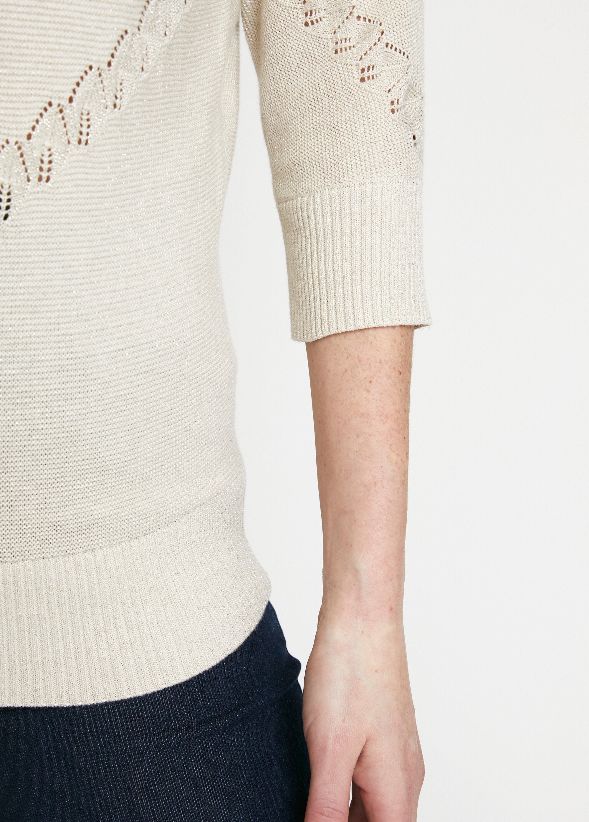 Openwork_fancy_shiny_knit_sweater_Beige_DE2_slim