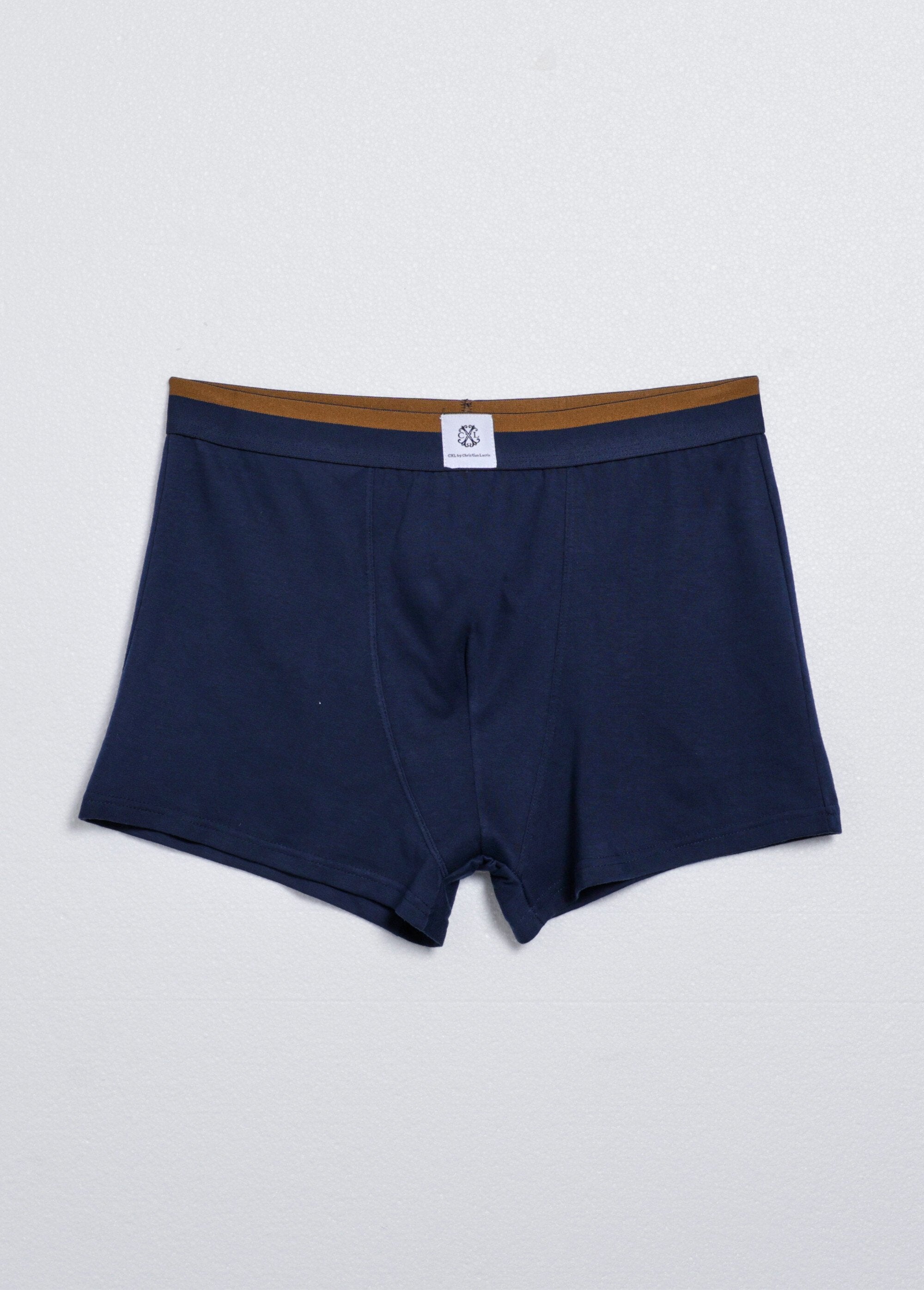 Chic_plain_and_micro_patterned_boxers,_dark_Blue_DE1_slim