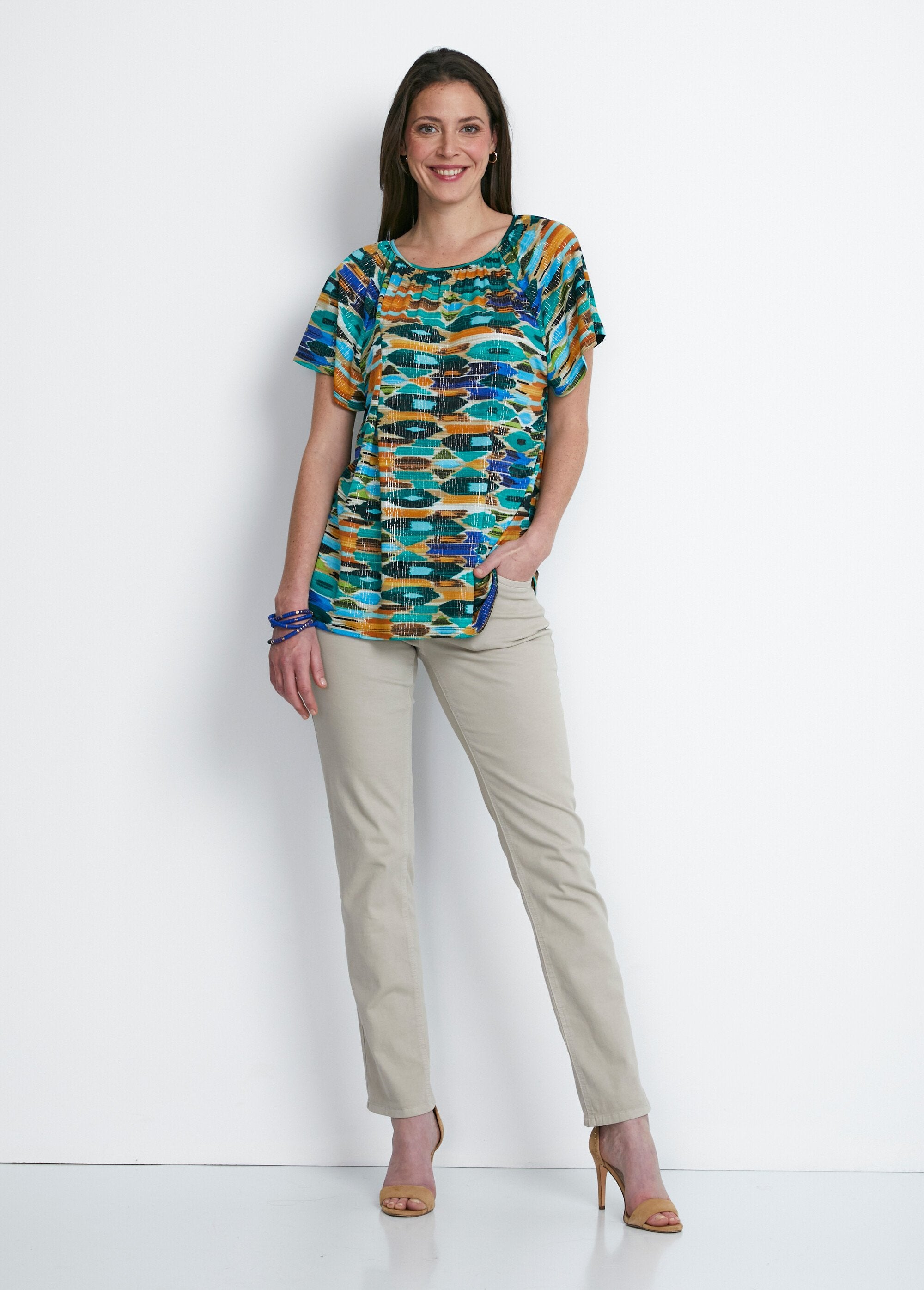 Tee-shirt_long_manches_courtes_raglan_Vert_et_ocre_SF1_slim