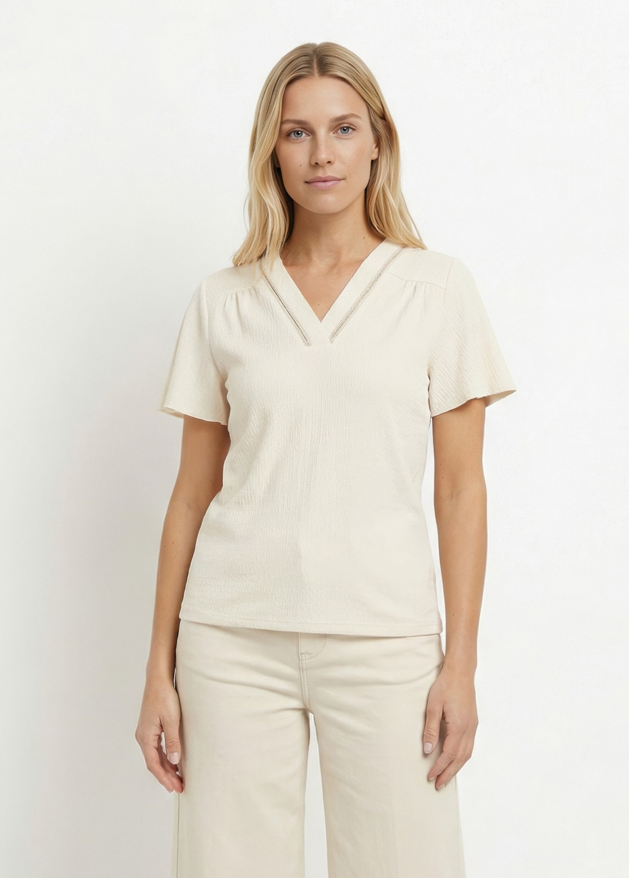 Tunique_texturée,_encolure_V_avec_galon_Beige_FA1_slim