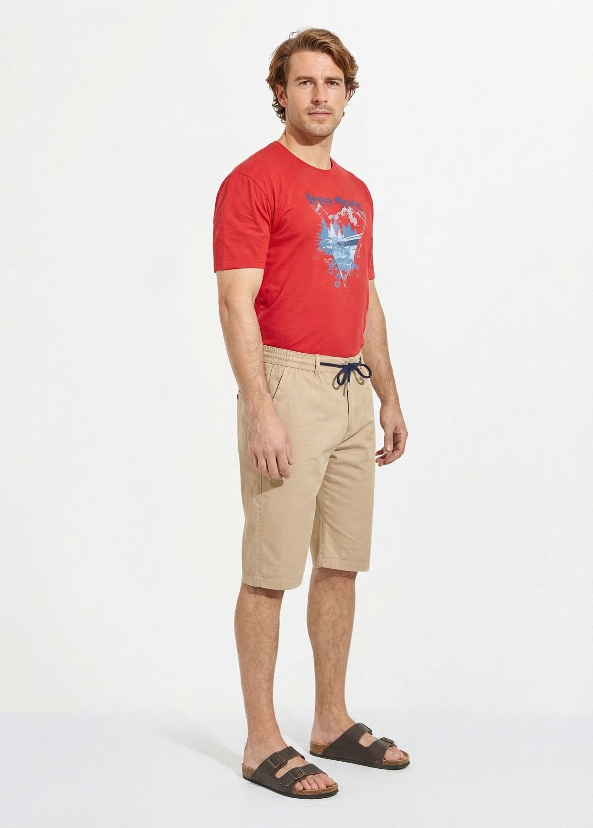 Cotton_Bermuda_shorts_with_elasticated_waist_-_pack_of_2_Navy_and_beige_SF1_slim