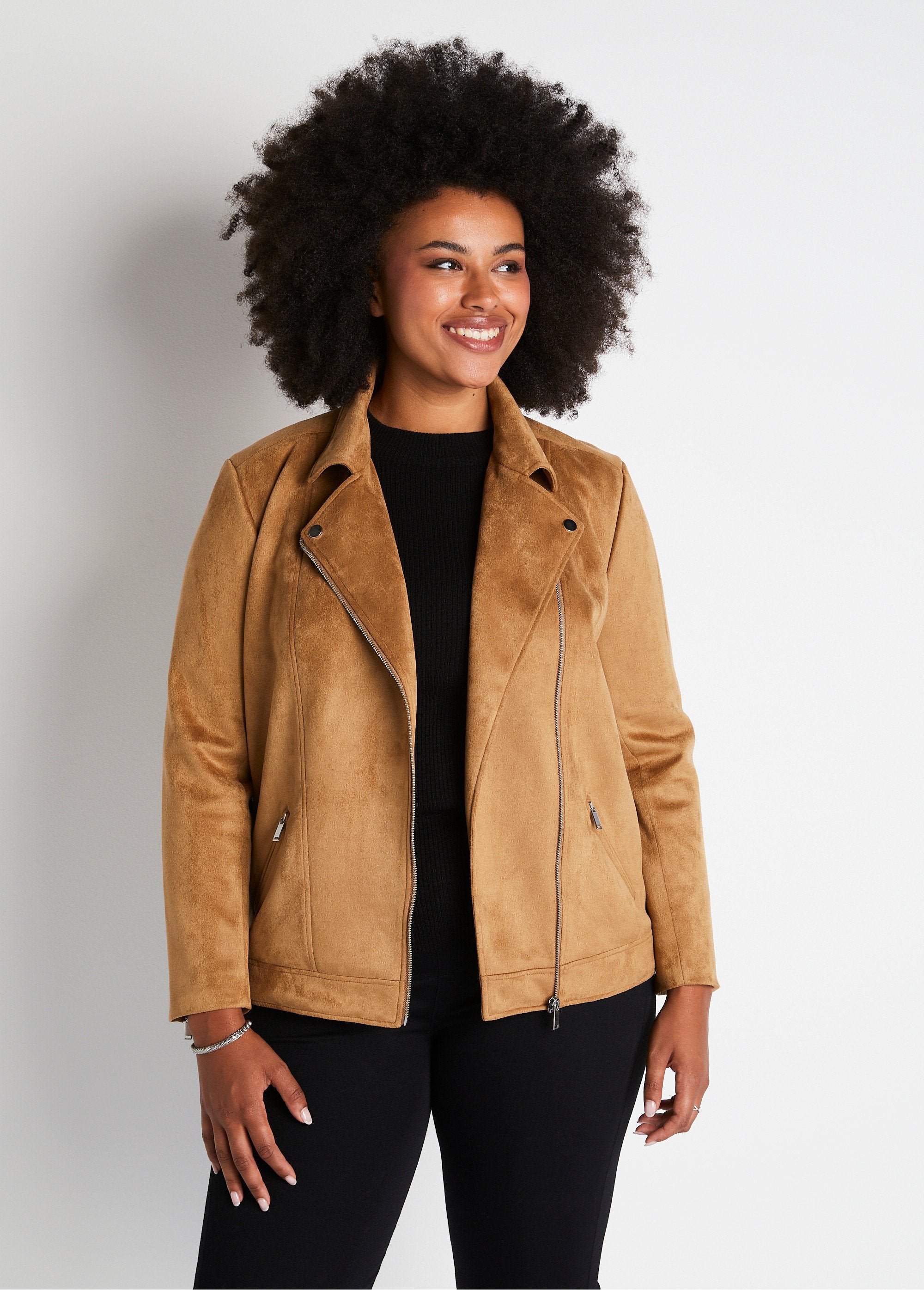 Short_zipped_jacket_in_suede_fabric_camel_FA1_curvy