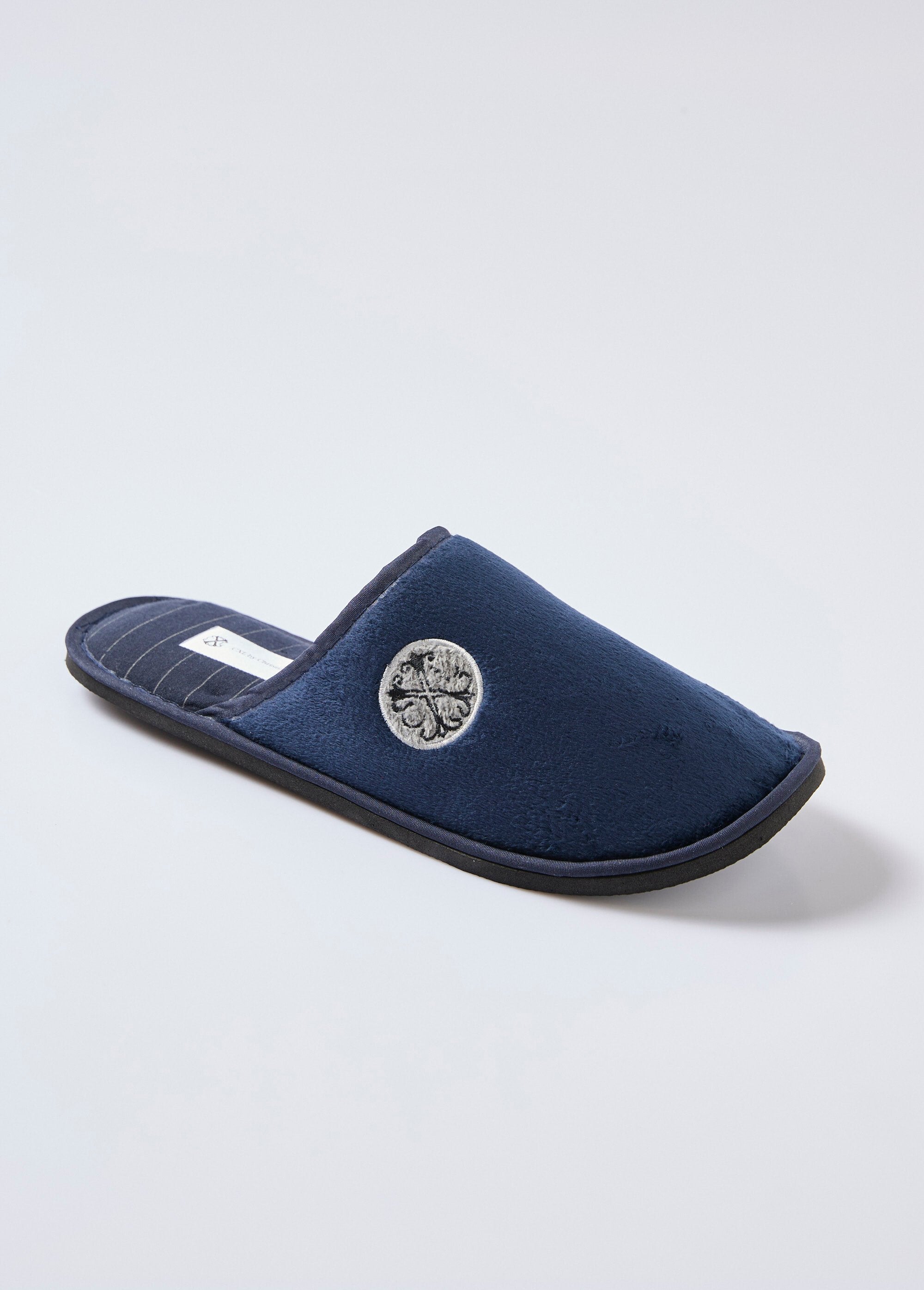 Embroidered_logo_mule_slippers_Blue_FA1_slim