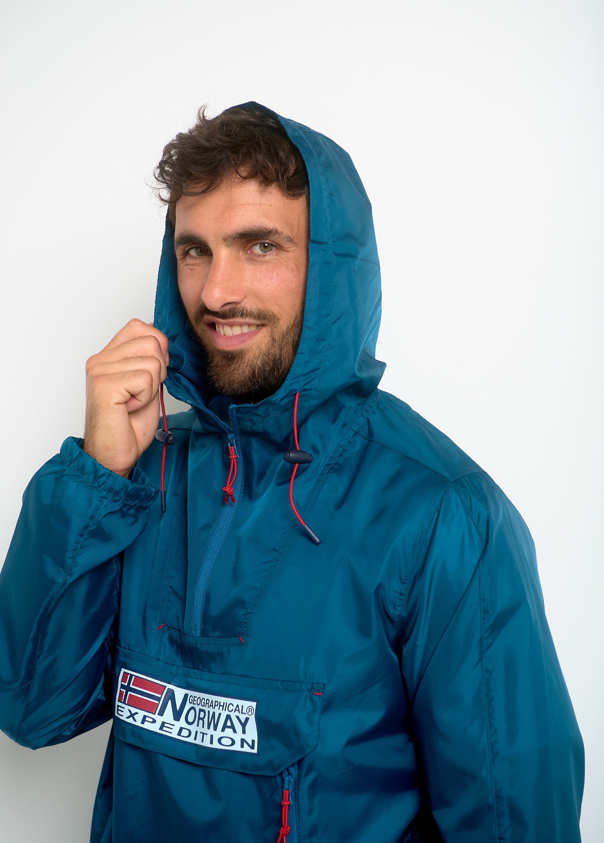 Men's_half-zip_hooded_windbreaker_Oil_DE1_slim