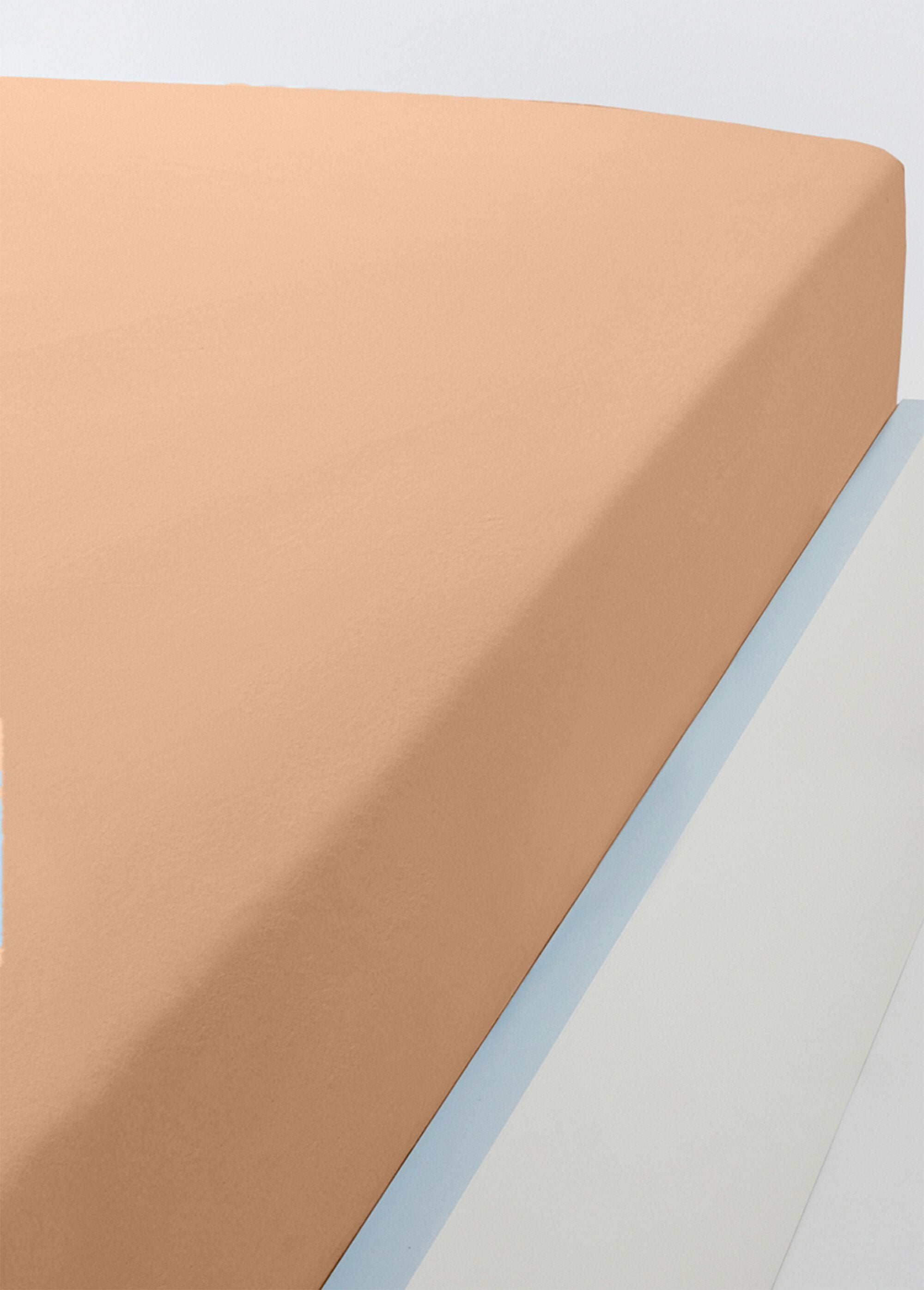 Plain_cotton_jersey_fitted_sheet_-_set_of_2_White+peach_lot2_FA1_slim