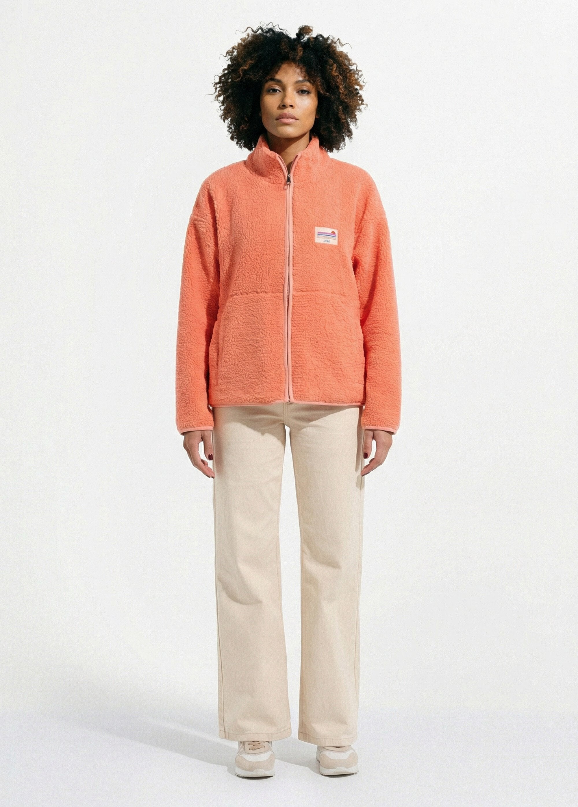 Warm_fleece_zip-up_vest,_high_collar_Orange__SF1_slim