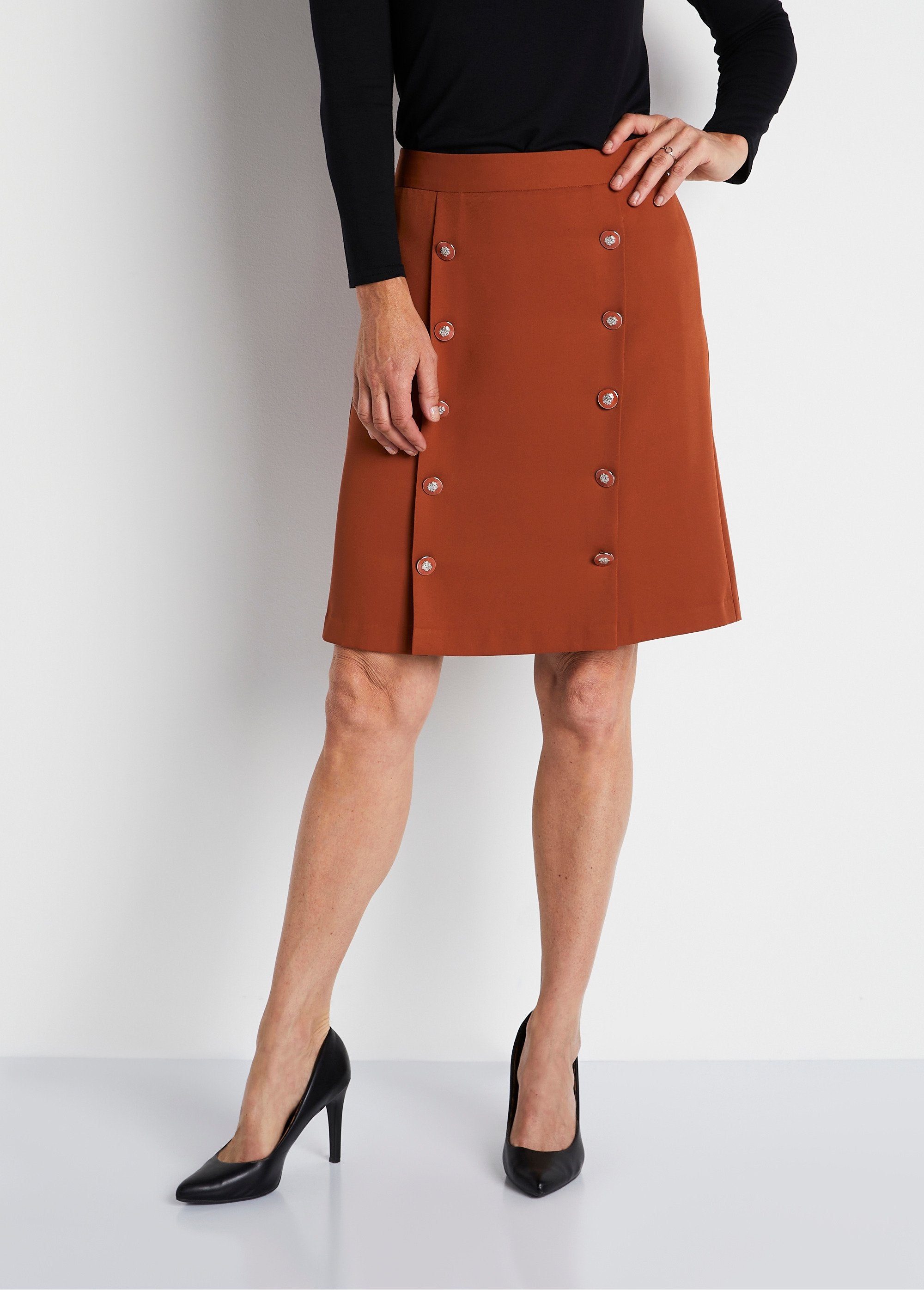 Jupe_courte_trapèze_tissu_extensible_Ecureuil_FA1_slim