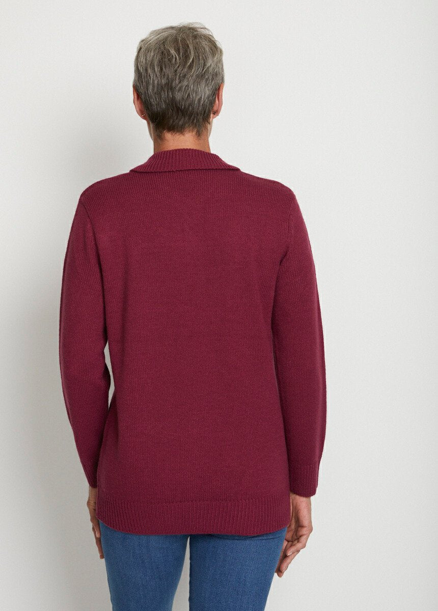 Thick_knit_polo_collar_sweater_Plum_DO1_slim