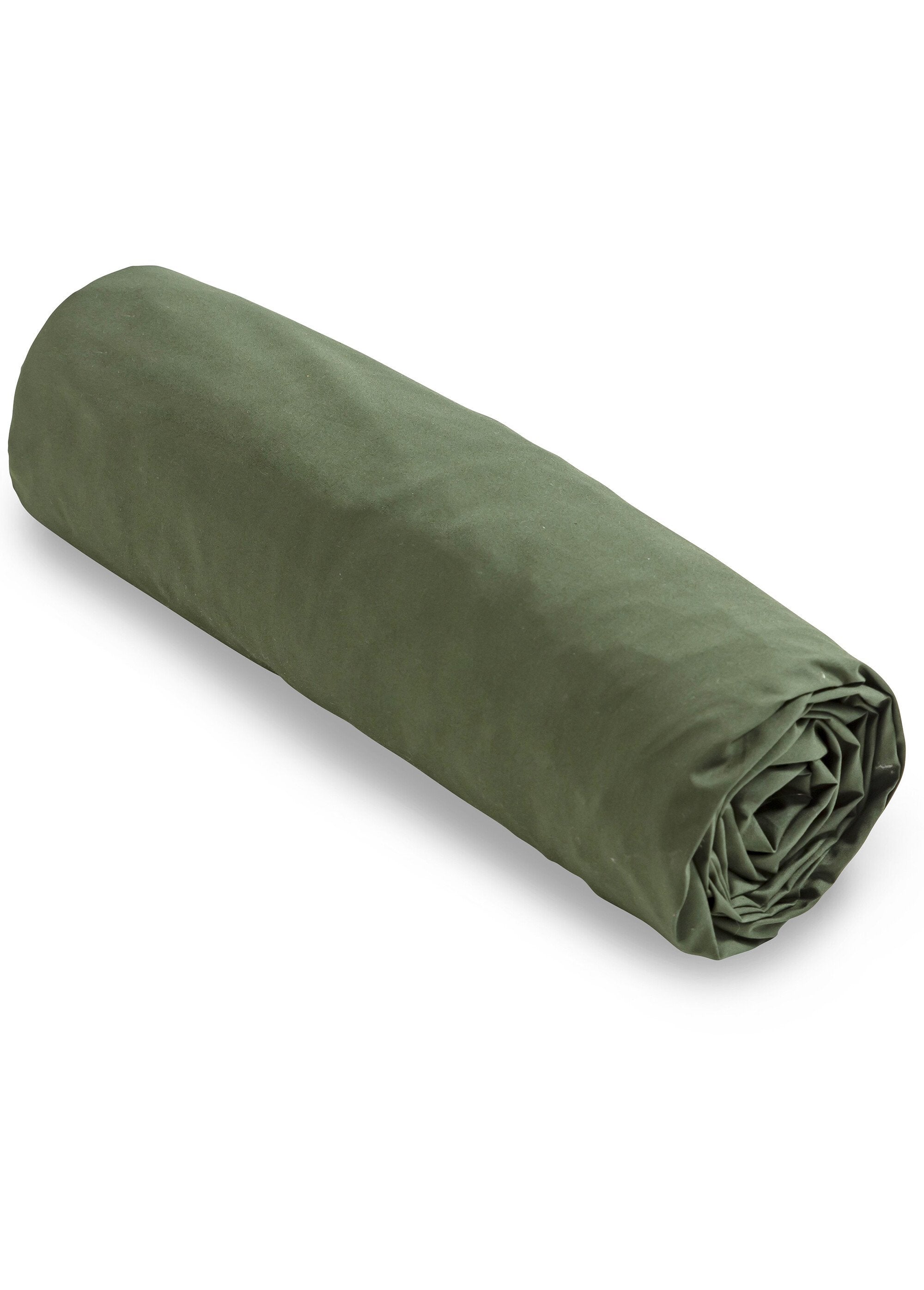 ISPAHAN_plain_organic_cotton_fitted_sheet_Green_khaki_FA1_slim