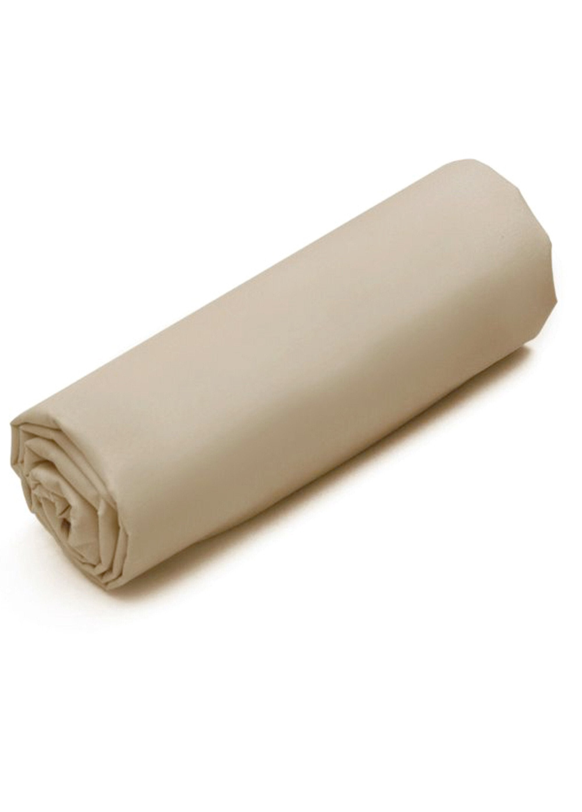 REPOS_plain_cotton_percale_fitted_sheet_Linen_beige_FA1_slim