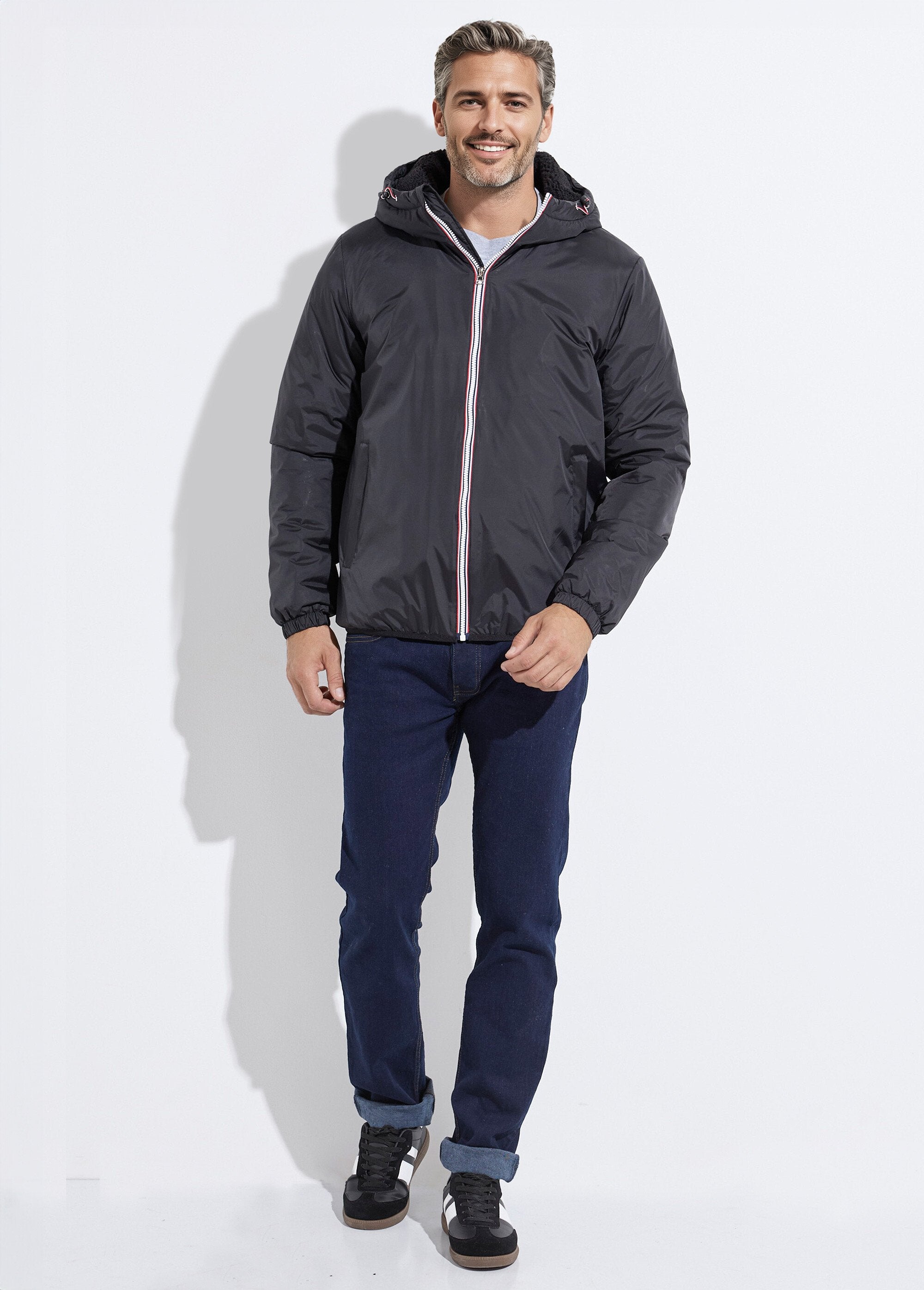 Parka_courte_chaude_fourrée_déperlante_Noir_SF1_slim