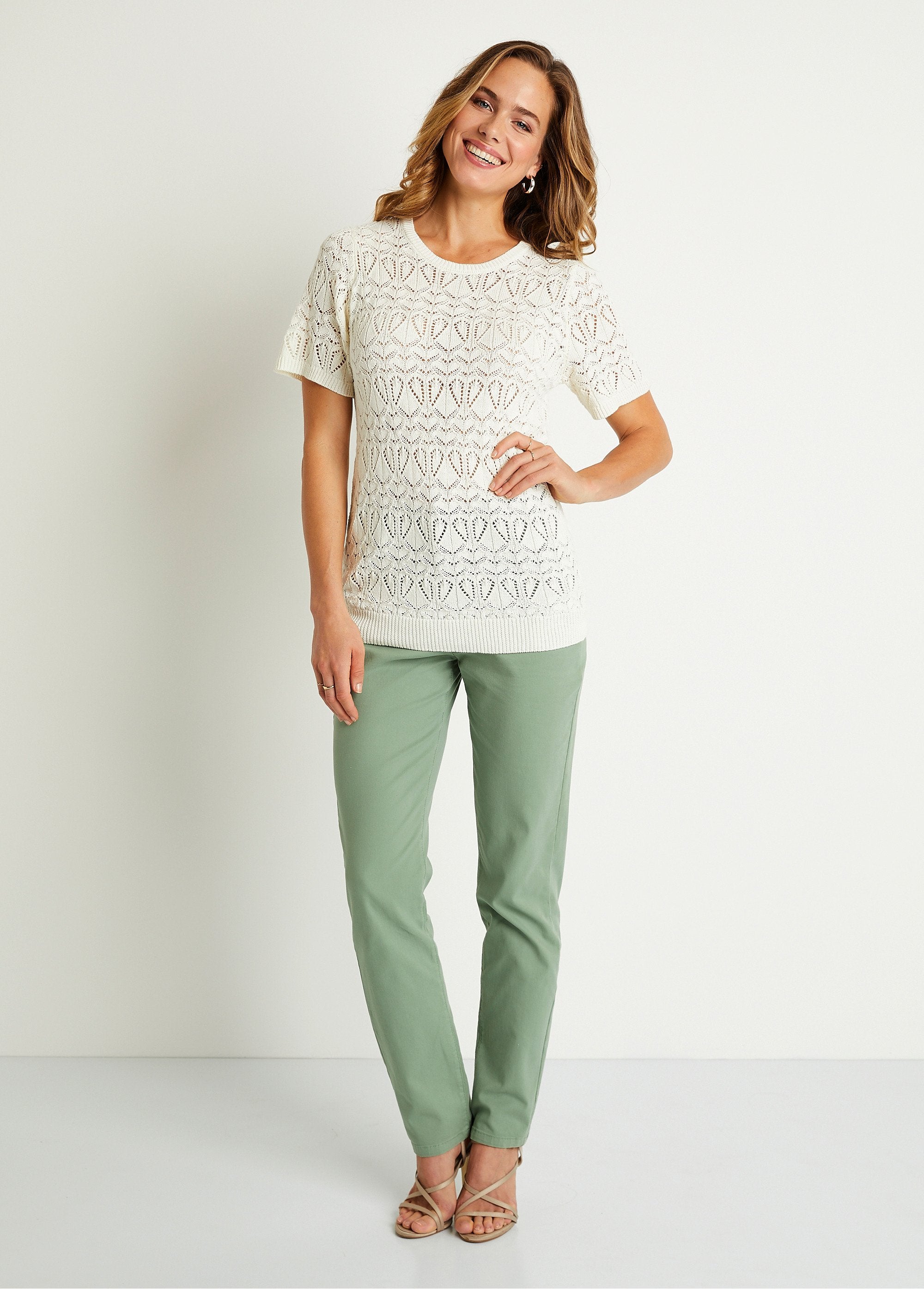 Thin_openwork_short-sleeved_cotton_sweater_String_SF1_slim