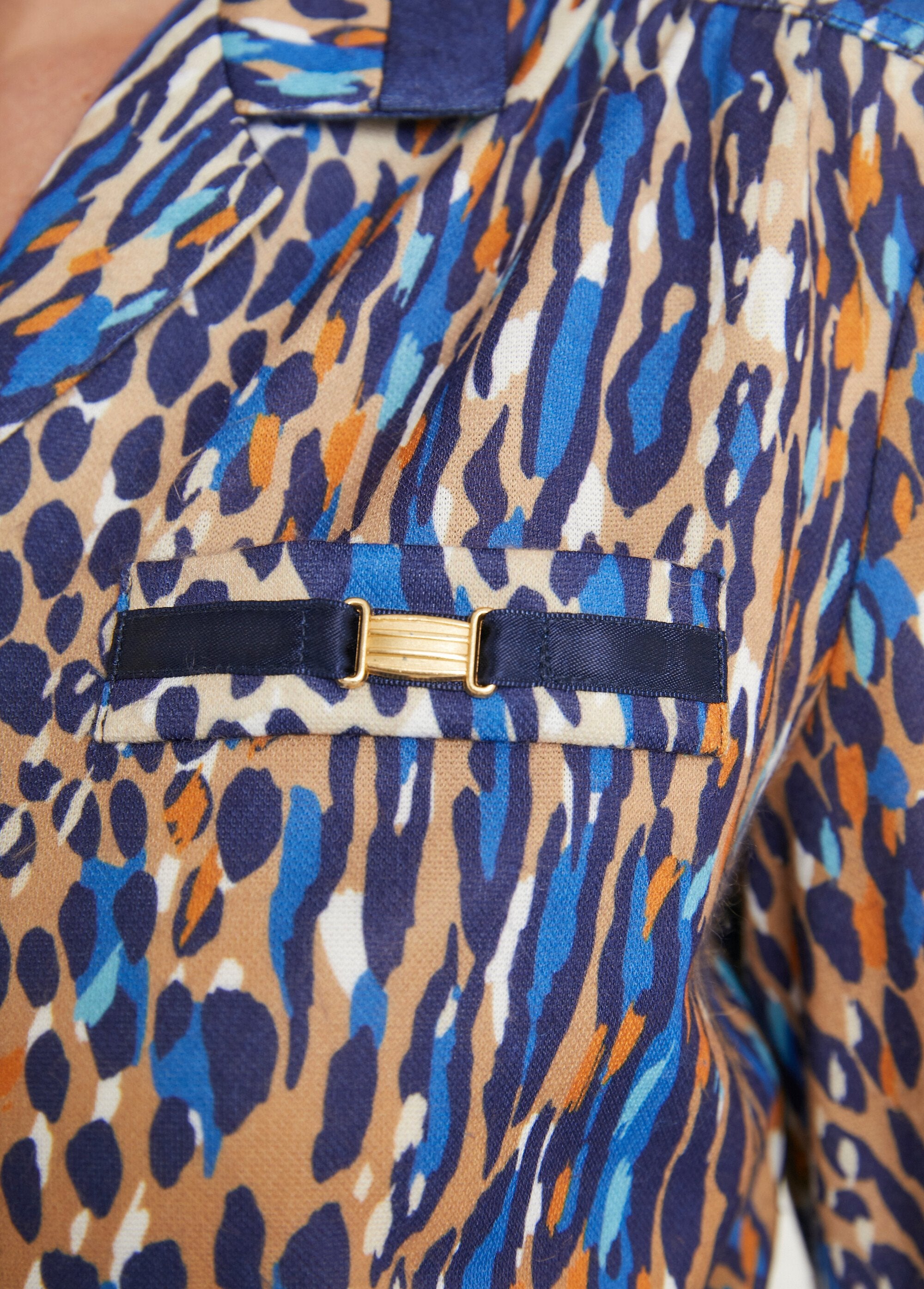 Mid-length_leopard_print_blouse_dress_Navy_and_camel_DE4_slim