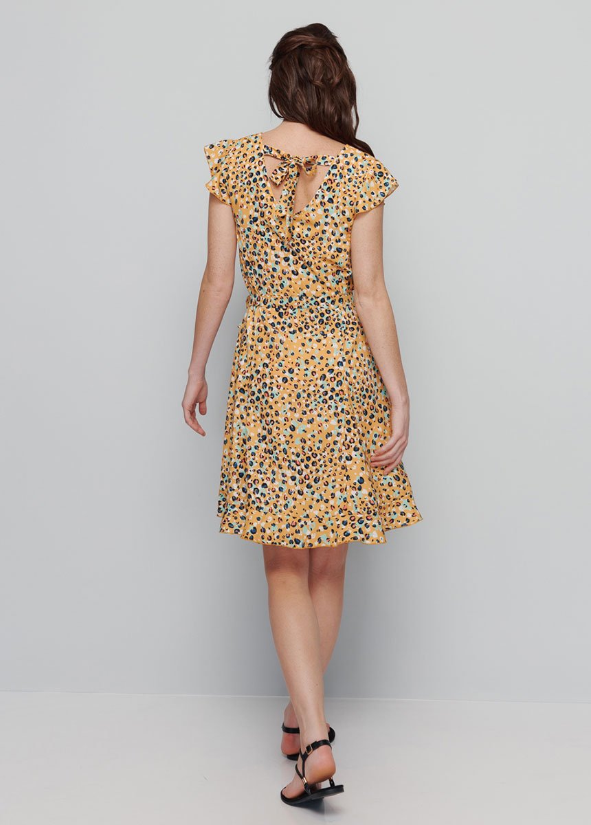 Robe_volantée_imprimé_peau_de_bête_Fond_miel_DO1_slim