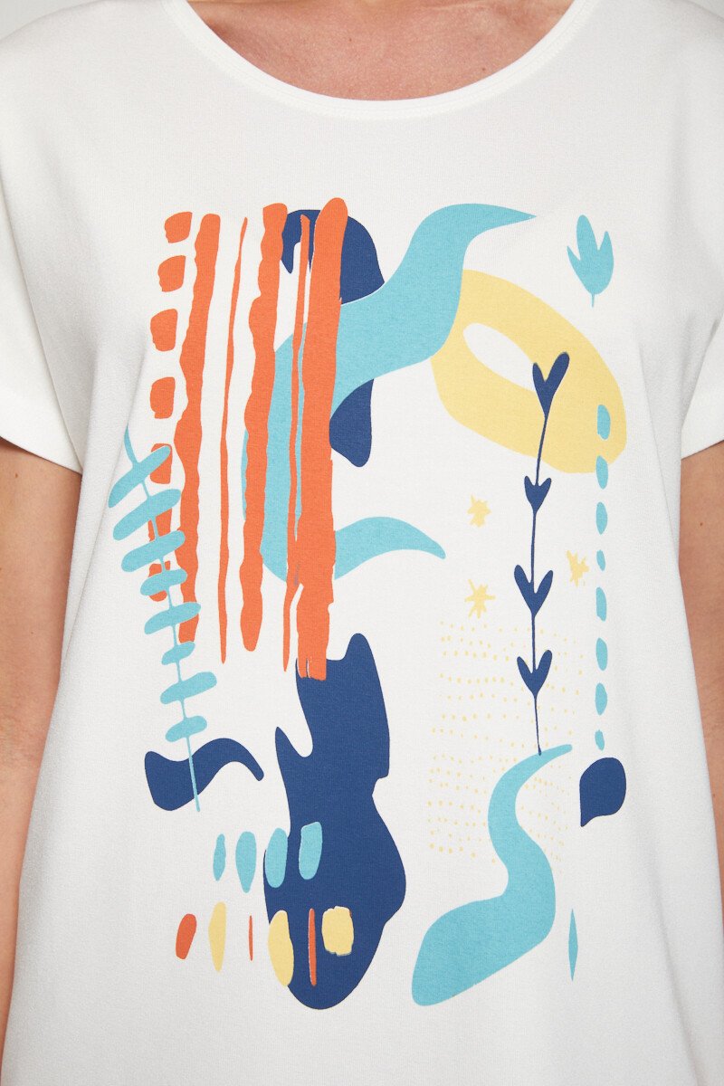 T-shirt_motif_manches_courtes_kimono_Aqua_et_jaune_DE2_slim
